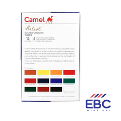 CAMEL ARTIST WATER COLOUR TUBES 12 SHADES